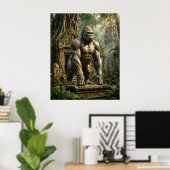 Bronze Gorilla Tempel Poster (Heimbüro)