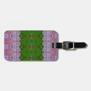 Bronze & Green Blätter Ikat Gepäckanhänger
