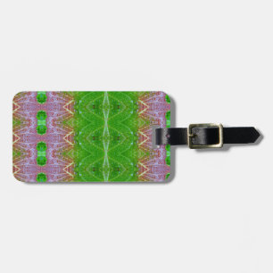Bronze & Green Blätter Ikat Gepäckanhänger