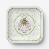 Bronze & Green Christmas Engel aus Hoffnung und St Pappteller (Vorderseite)