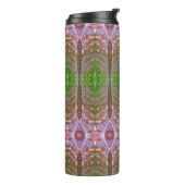 Bronze & Green Leaf Ikat 17 Thermosbecher (Nach links gedreht)