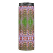 Bronze & Green Leaf Ikat 17 Thermosbecher (Rückseite)