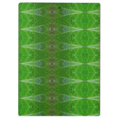 Bronze & Green Leaf Ikat 18 Klemmbrett (Rückseite)