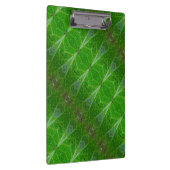 Bronze & Green Leaf Ikat 18 Klemmbrett (Rechts)