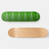 Bronze & Green Leaf Ikat 18 Skateboard (Horizontal)
