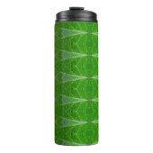 Bronze & Green Leaf Ikat 18 Thermosbecher (Vorderseite)
