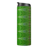 Bronze & Green Leaf Ikat 18 Thermosbecher (Nach rechts gedreht)