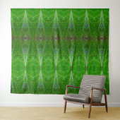 Bronze & Green Leaf Ikat 18 Wandteppich (Beispiel (Horizontal))
