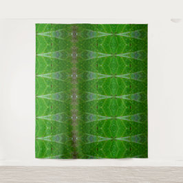 Bronze & Green Leaf Ikat 18 Wandteppich