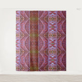 Bronze & Green Leaf Ikat 19 Wandteppich (Vorderseite)