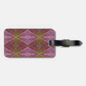 Bronze & Green Leaf Ikat 20 Gepäckanhänger (Rückseite horizontal)