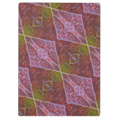 Bronze & Green Leaf Ikat 20 Klemmbrett (Rückseite)