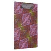 Bronze & Green Leaf Ikat 20 Klemmbrett (Rechts)