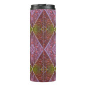 Bronze & Green Leaf Ikat 20 Thermosbecher (Rückseite)