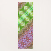 Bronze & Green Leaf Ikat 2 Pouf Yogamatte (Rückseite)