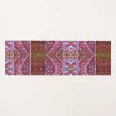 Bronze & Green Leaf Ikat 2 Pouf Yogamatte (Vorderseite (Horizontal))