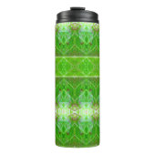 Bronze & Green Leaf Ikat 4 Thermosbecher (Vorderseite)