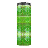 Bronze & Green Leaf Ikat 4 Thermosbecher (Rückseite)