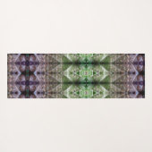 Bronze & Green Leaf Ikat 5 Fog Yogamatte (Rückseite (Horizontal))