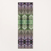 Bronze & Green Leaf Ikat 5 Fog Yogamatte (Vorderseite)