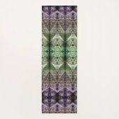 Bronze & Green Leaf Ikat 5 Fog Yogamatte (Rückseite)