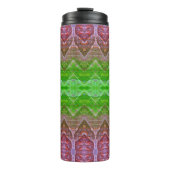 Bronze & Green Leaf Ikat 6 Thermosbecher (Vorderseite)