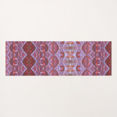 Bronze & Green Leaf Ikat 8 Yogamatte (Rückseite (Horizontal))