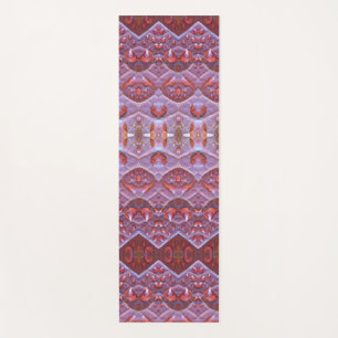 Bronze & Green Leaf Ikat 8 Yogamatte