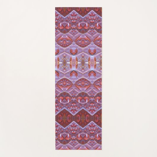 Bronze & Green Leaf Ikat 8 Yogamatte (Vorderseite)