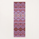 Bronze & Green Leaf Ikat 8 Yogamatte (Rückseite)
