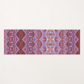 Bronze & Green Leaf Ikat 8 Yogamatte (Vorderseite (Horizontal))