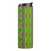 Bronze & Green Leaf Ikat auch Thermosbecher (Nach links gedreht)
