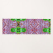 Bronze & Green Leaf Ikat Pouf auch Yogamatte (Vorderseite (Horizontal))