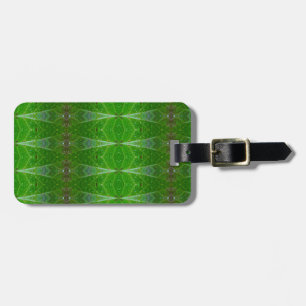 Bronze & Green Leaf Ikat Pouf Gepäckanhänger