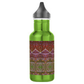 Bronze & Green Leaf Ikat Zen Edelstahlflasche (Links)