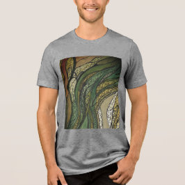 "Bronze-Grüne Seidenernte" von Männern Tri-Blend Shirt