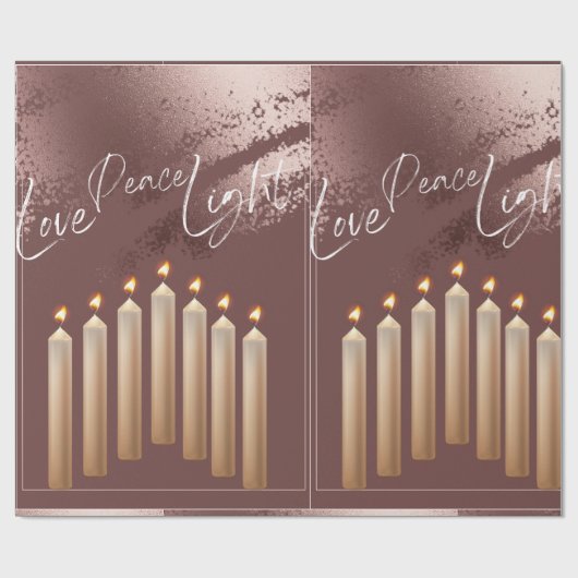 BRONZE HANUKKAH THEMA WRAPPING PAPIER GESCHENKPAPIER (Flach)