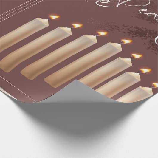 BRONZE HANUKKAH THEMA WRAPPING PAPIER GESCHENKPAPIER (Ecke)