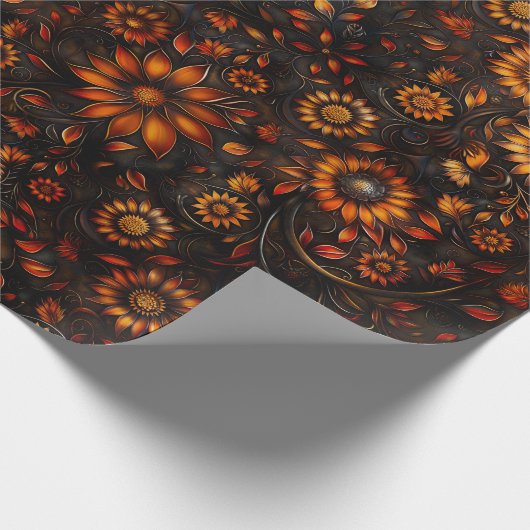 Bronze-Herbst Geschenkpapier (Ecke)