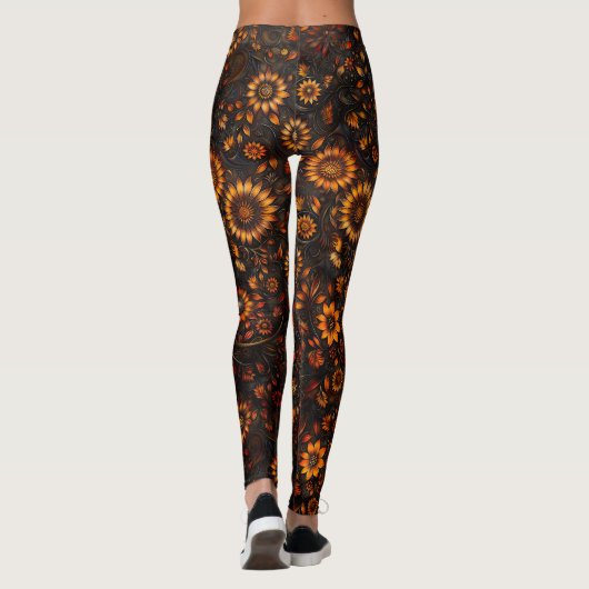 Bronze-Herbst Leggings (Rückseite)