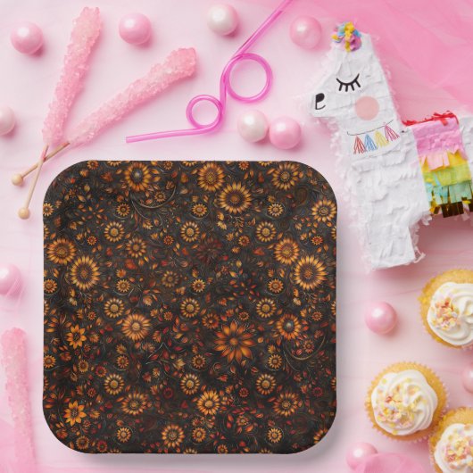 Bronze Herbstweine Papierplatte Pappteller (Party)