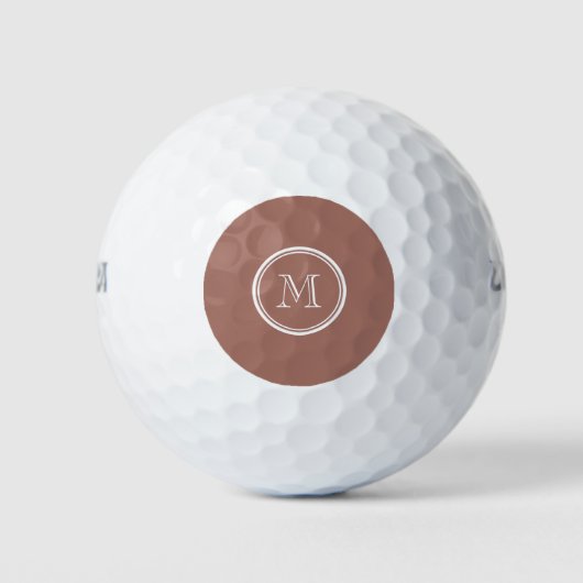 Bronze-HochEnd-Farbmonogramm Golfball (Vorderseite)