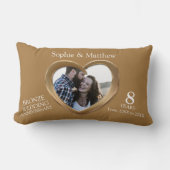 Bronze Hochzeitstag Foto Herzen Lendenkissen (Vorderseite)