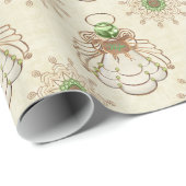 Bronze Holiday Filigree WeihnachtsEngel der Hoffnu Geschenkpapier (Rolleneckpunkt)