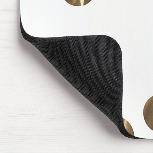 Bronze Imitate Shine Polka Dots Modern Trendy Chic Mousepad (Ecke)