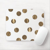 Bronze Imitate Shine Polka Dots Modern Trendy Chic Mousepad (Mit Mouse)