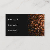 Bronze-Imitats glänzen Glitzer Glitzern und schwar Visitenkarte (Vorderseite)