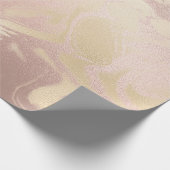 Bronze Ivory Abstraktes Marmorglas Geschenkpapier (Ecke)