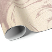 Bronze Ivory Abstraktes Marmorglas Geschenkpapier (Rolleneckpunkt)