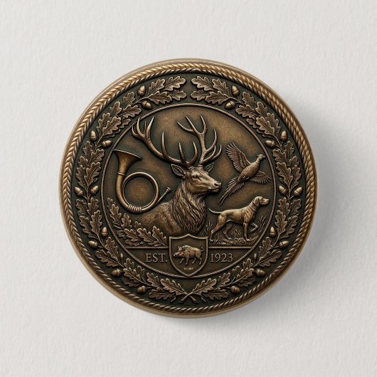 Bronze-Jagdemblem Button (Vorderseite)